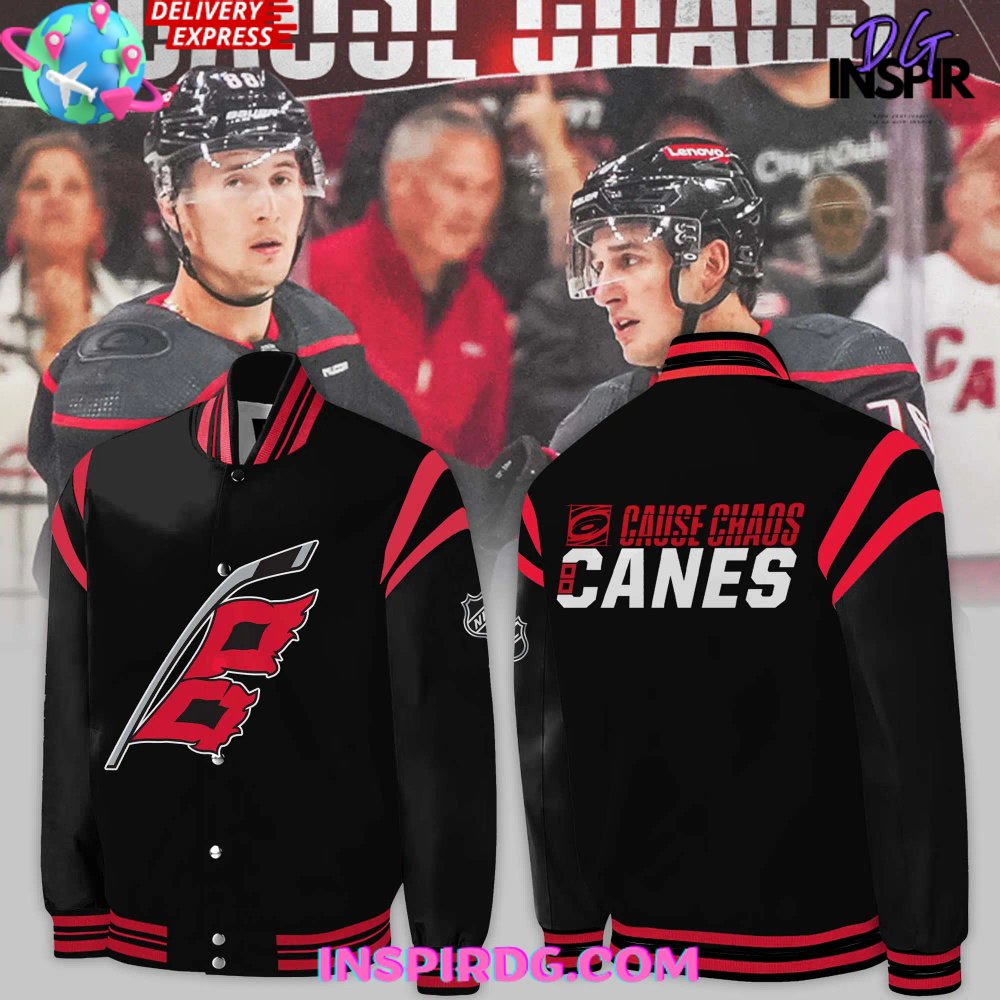 Carolina Hurricanes Cause Chaos Baseball Jacket