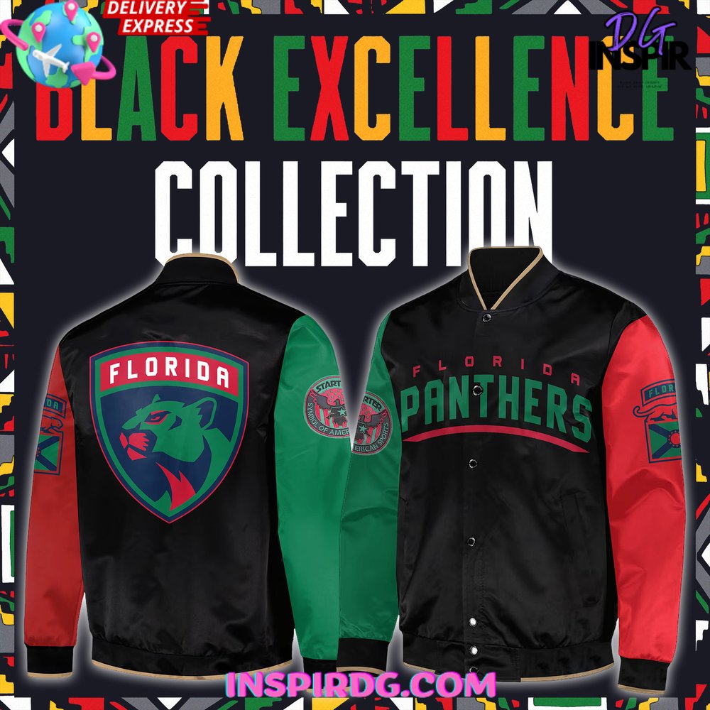 Florida Panthers Black Excellence Bomber Jacket