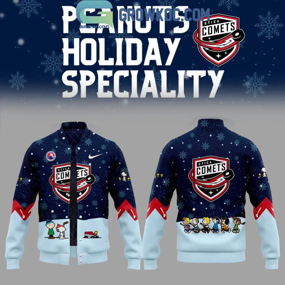 Limited Edition Utica Comets Holiday Jacket – Cozy Winter Style With Peanuts Characters