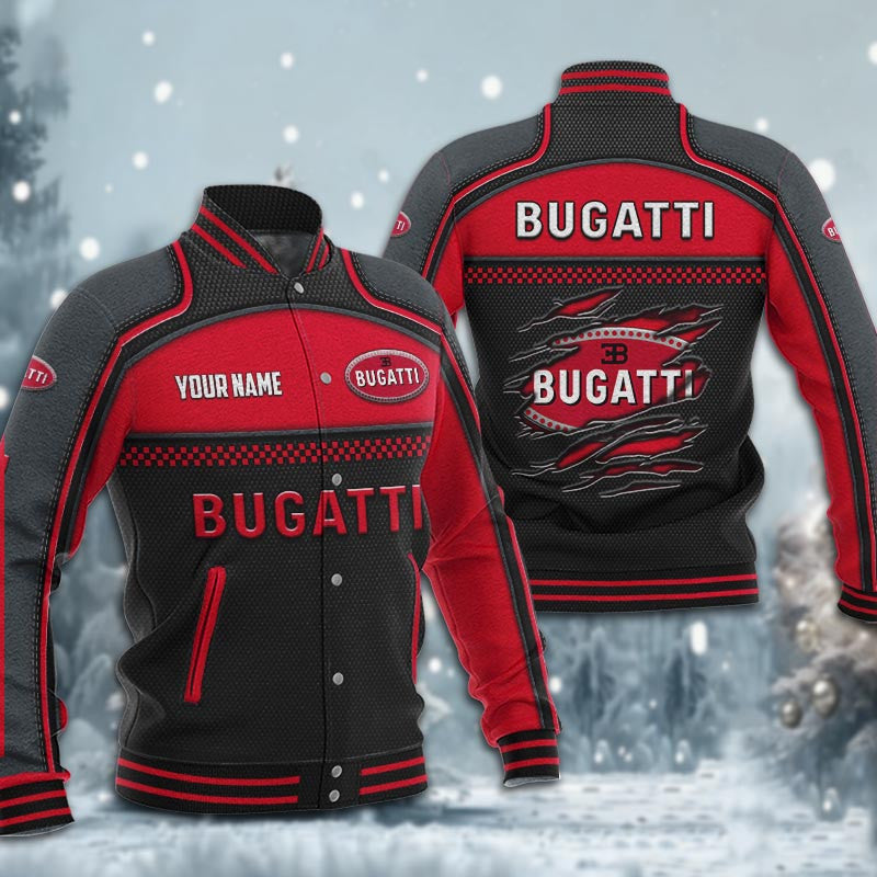 Bugatti Dmhj1795 Baseball Jacket Logo Baseball Varsity Jacket